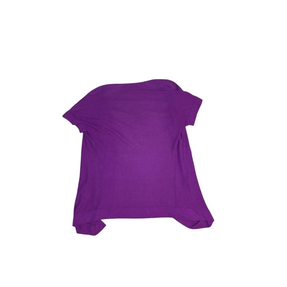 Purple Women's Short Sleeve Cardigan - Picture 2 of 3